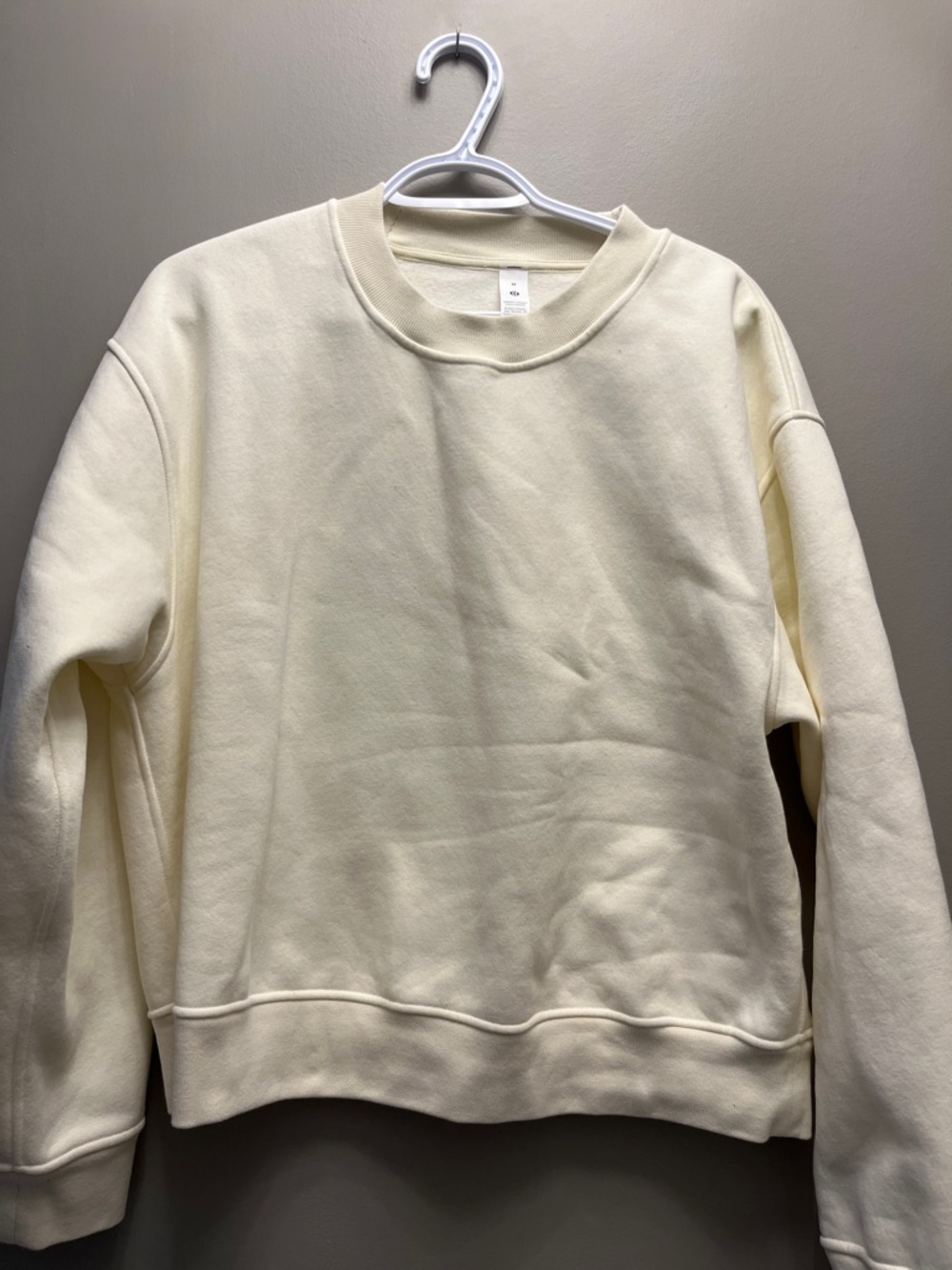 lululemon athletica Women’s Steady State SuperLoft Crew in Coconut Ivory